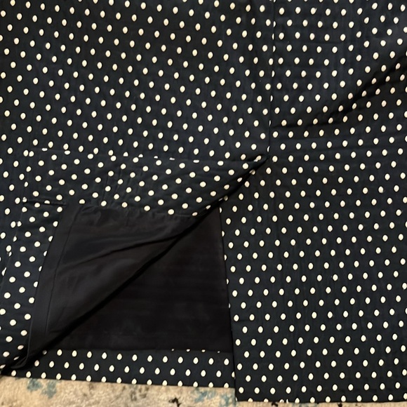 J. Crew No. 2 Pencil Skirt in Navy Polka Dot Jacquard - Picture 12 of 15